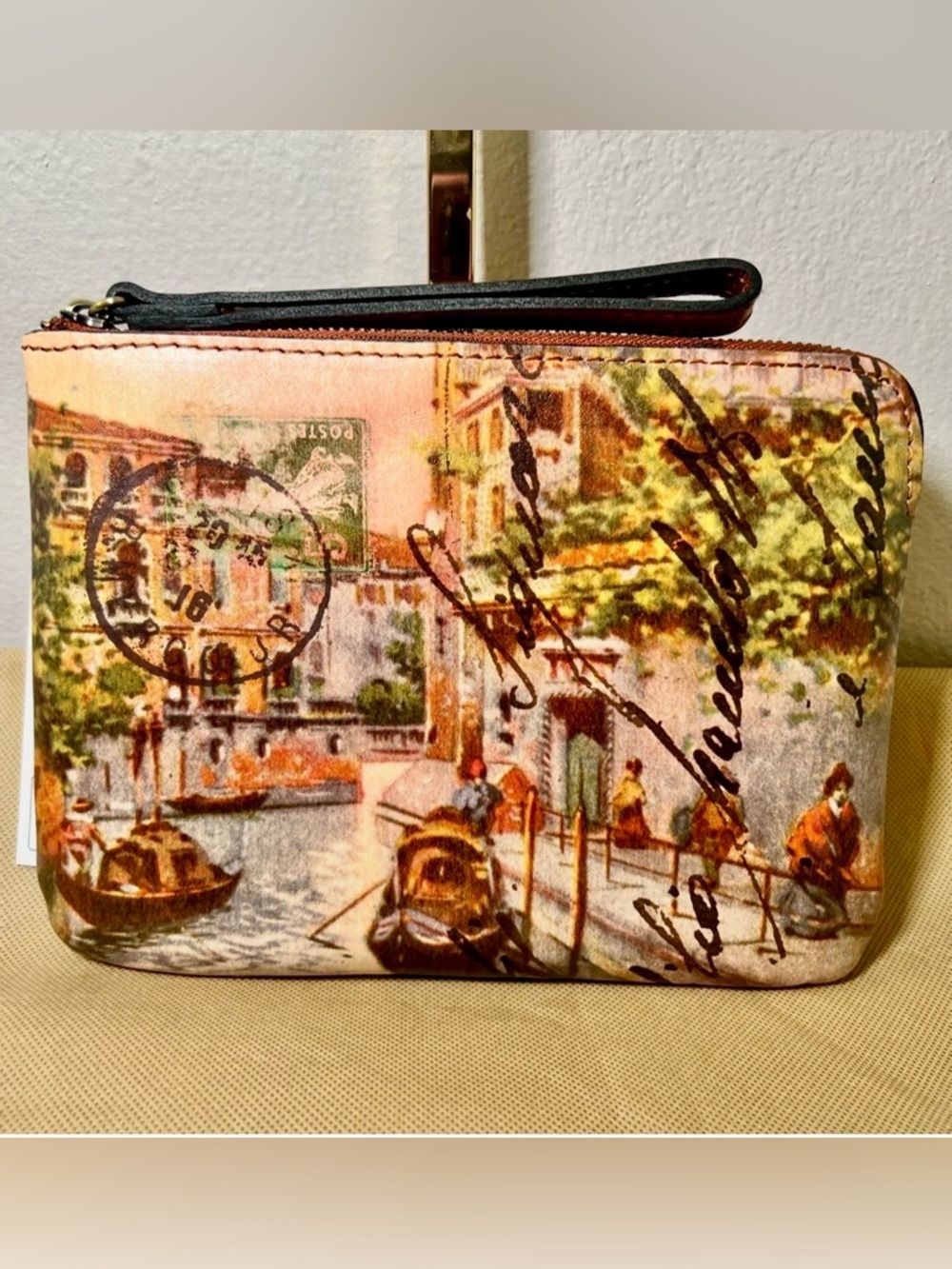 NWT Patricia Nash Discovery Corinna Leather Wristlet- Venice